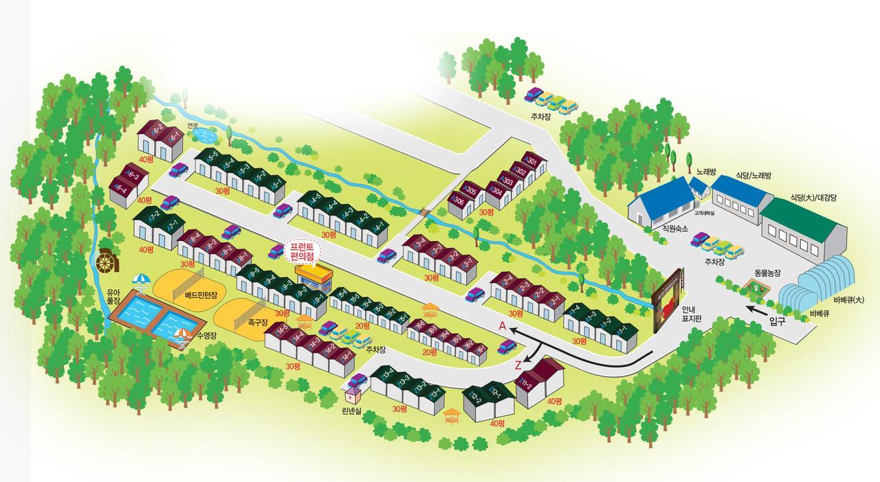 Pyeongchang Iris Pension Exterior foto
